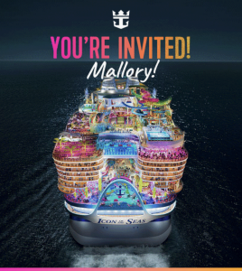 Mallory Dumond Invited to sail on World's Largest Cruise Ship
