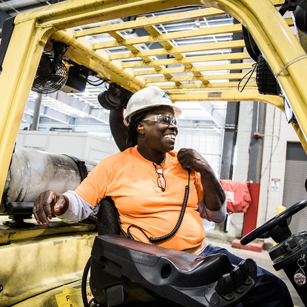 Georgia Pacific Female Forklift Employee