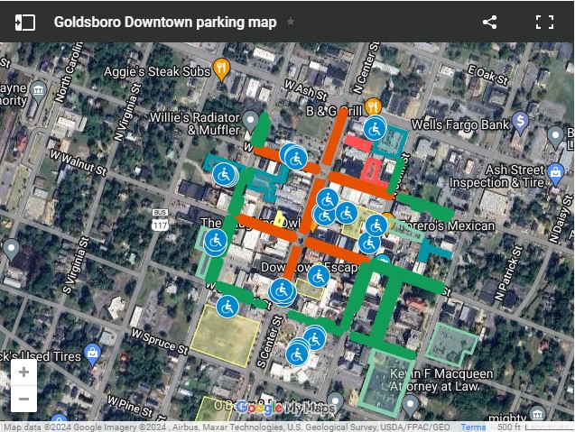 City of Goldsboro Updates Language on Downtown Parking Map