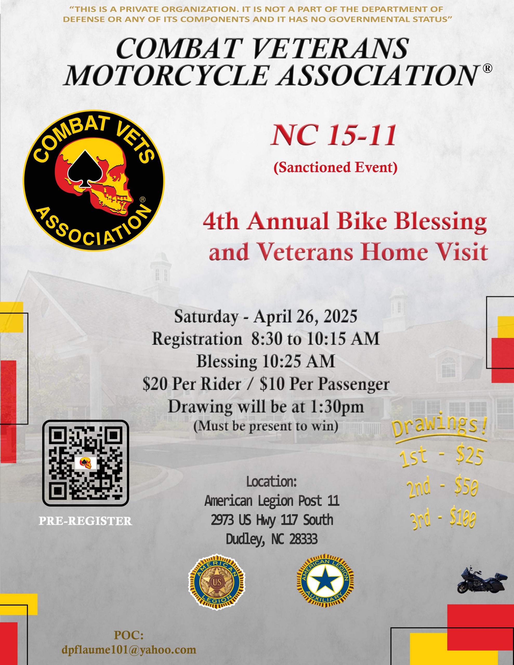 Combat Vets Association Hosting 4th Annual Bike Blessing and Veterans Home Visit