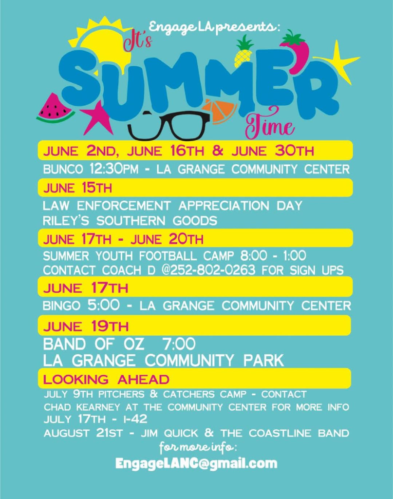Engaged LA Summer Schedule